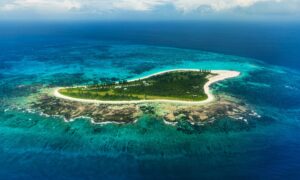 Seychelles - Bird Island Aerial View
